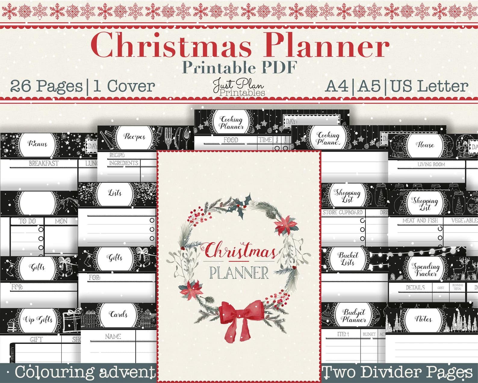 Christmas Planning Printables - 26 Planner Pages to plan the Perfect Xmas