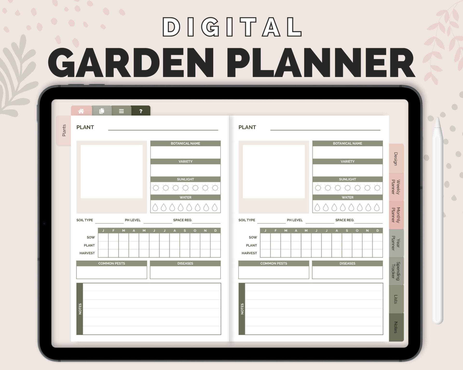 Digital Garden Planner