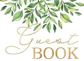 Guest Book with Green Leaves
