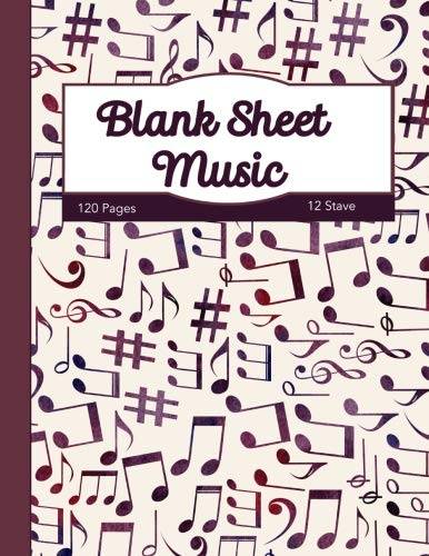 blank music sheet notebook music manuscript paper