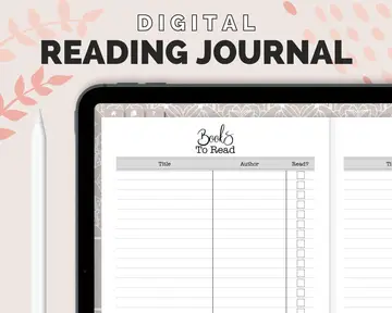 Book Journal, Reading Journal, Planner, Booktok, Reading Tracker, Reading  log