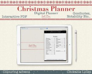 digital Christmas planner