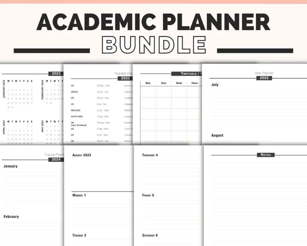 Academic Planner Bundle