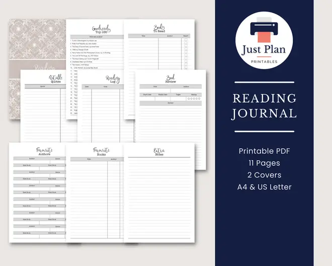 Printable Reading tracker template