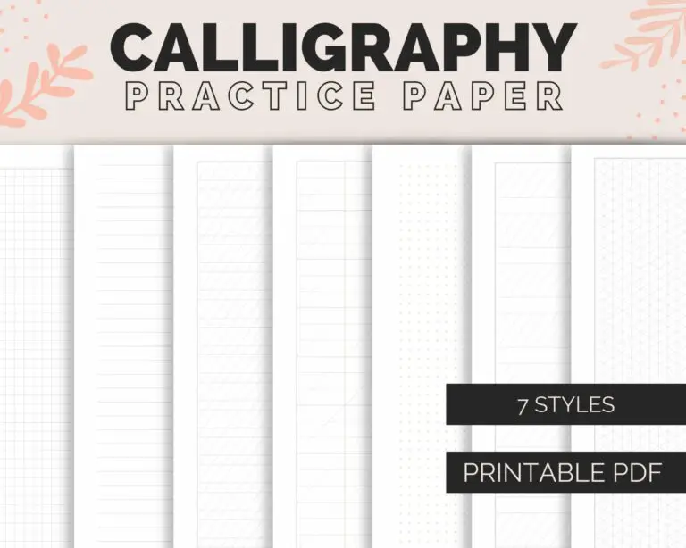 Calligraphy Practice Paper Printable